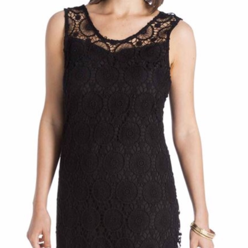 Black medallion crochet dress Mud Pi Size Small